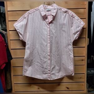 Akris Punto Light Pink Striped Button Down Shirt Size 10